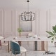 preview thumbnail 2 of 11, Hunter Zoanne 6-Light Modern Geometric Chandelier - Entry, Dining Room - Contemporary, Transitional
