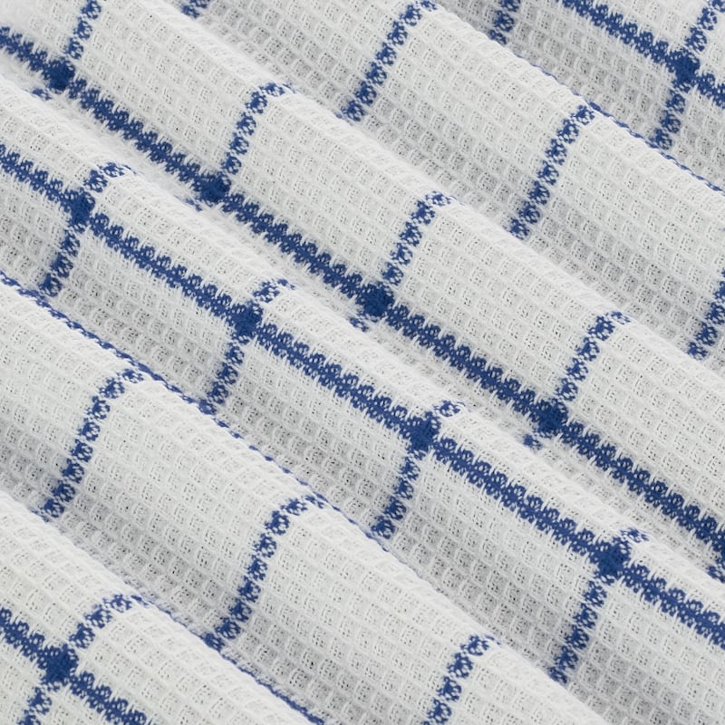 Fabstyles Solo Waffle Cotton Kitchen Towel Set of 4 - 18x28