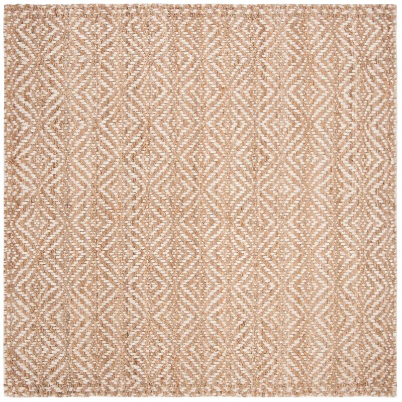 SAFAVIEH Handmade Natural Fiber Lillianna Jute Rug - 7' Square - Natural/Ivory