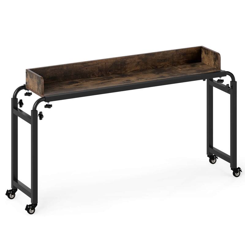 Costway Overbed Desk with Wheels with Adjustable Height & Length, - See Details