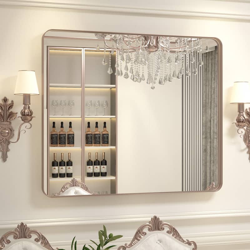 Rectangle Bathroom Mirror for Vanity Wall Mounted Vertical Horizontal Makeup Mirror