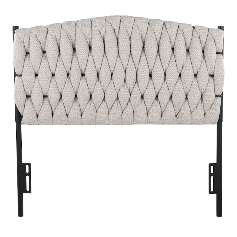 Silver Orchid Braided Matisse Twin Headboard - Cream
