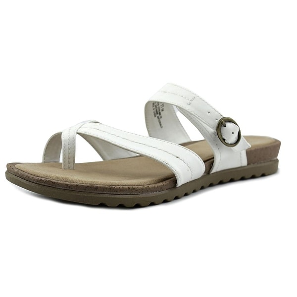 Kim Rogers Sadey Women Open Toe Synthetic White Slides Sandal