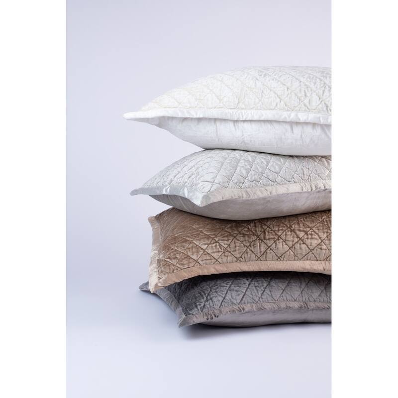 Simona Rayon Velvet Sham, Caramel, King
