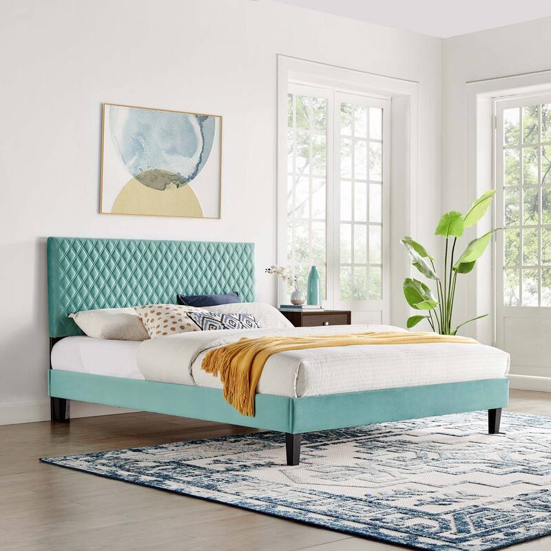 Garcelle Performance Velvet King Platform Bed