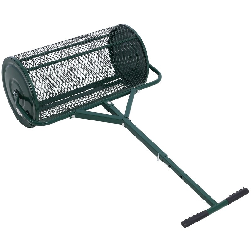 24inch Peat Moss Spreader T shaped Compost Spreader Roller Bed