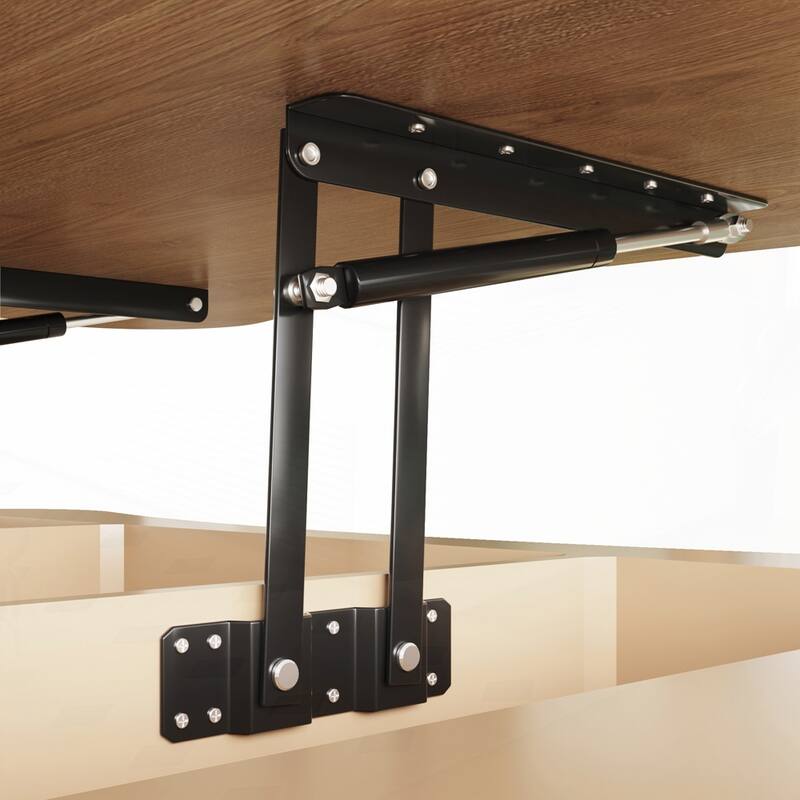 Lift Top Coffee Table with Fluted Panel Hidden Storage