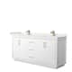 Option White, Bronze Trim, White Quartz Top