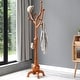 preview thumbnail 45 of 63, Tree-branch Rubberwood Freestanding Coat Rack with 8 Hooks - 24.5"W x 70.87"H Light Brown