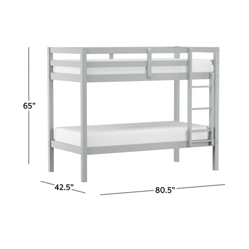 Hillsdale Caspian Wood Twin Over Twin Bunk Bed