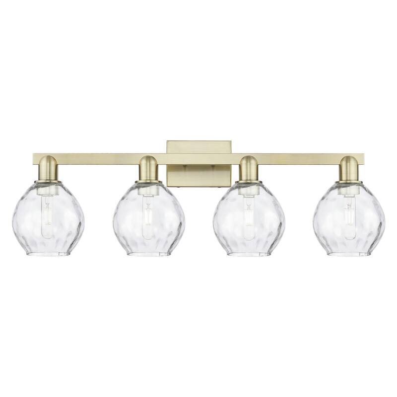 Innovations Lighting 716-4W-11-33 Waverly Vanity Waverly 4 Light 33" - Antique Brass / Clear