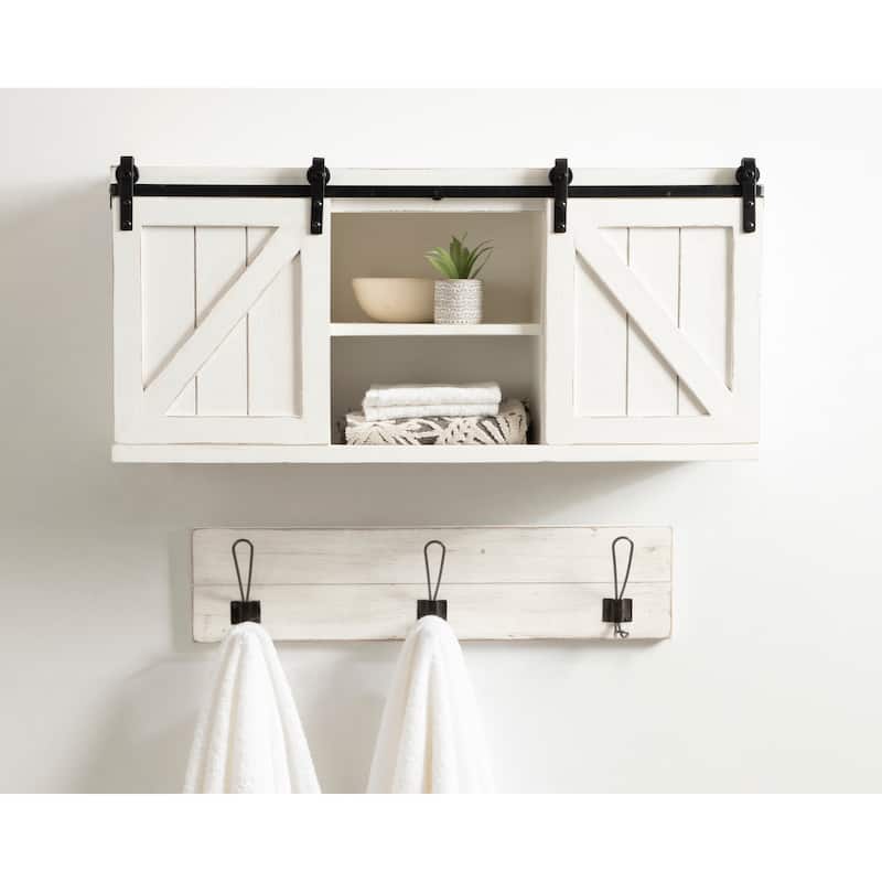 Kate and Laurel Cates Decorative Wall Cabinet - 30x10x14