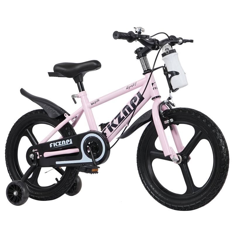 Kids' Bike - High Carbon Steel Frame, Magnesium Alloy Wheels, Training Wheels, Night Glow, Adjustable Seat, Unisex - 16