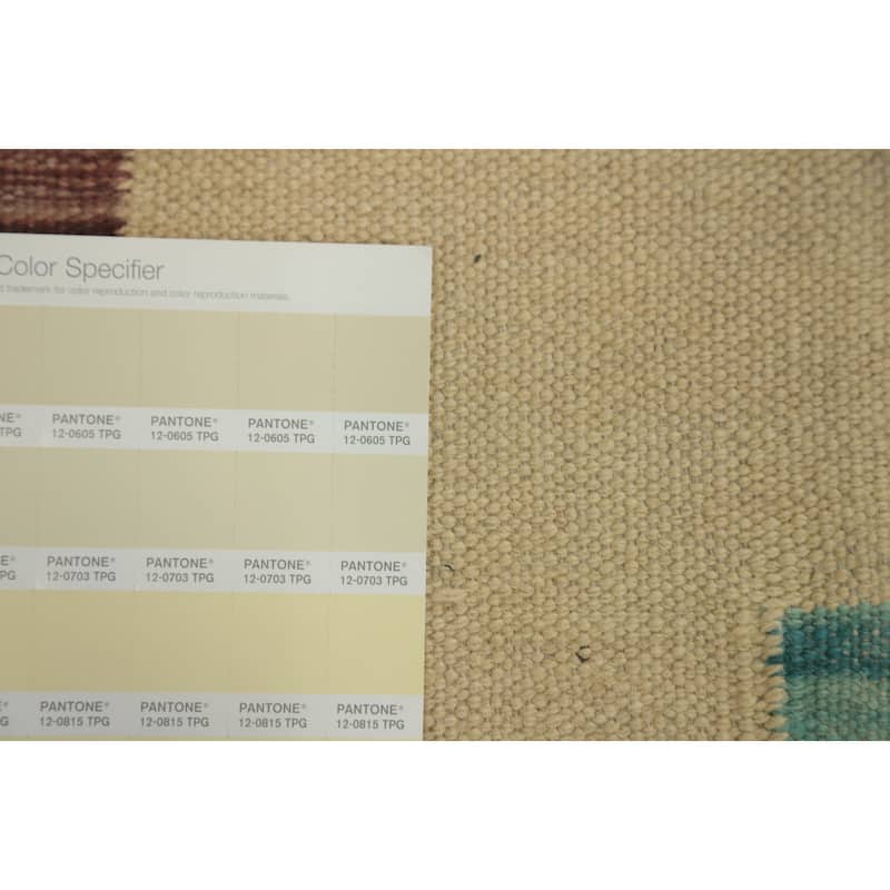 Hand Woven Southwestern Wool Multi-Colored Geometric Area Rug - 8' 1'' X 4' 10''