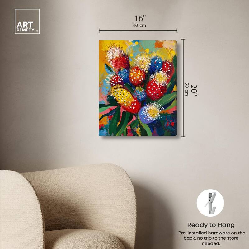 Vivid Flora II Canvas by Art Remedy, Gallery Wrapped