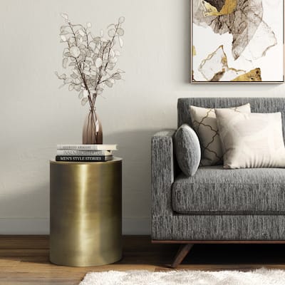 WYNDENHALL Ledger 16 inch Wide Industrial Metal Side Table & Fully Assembled