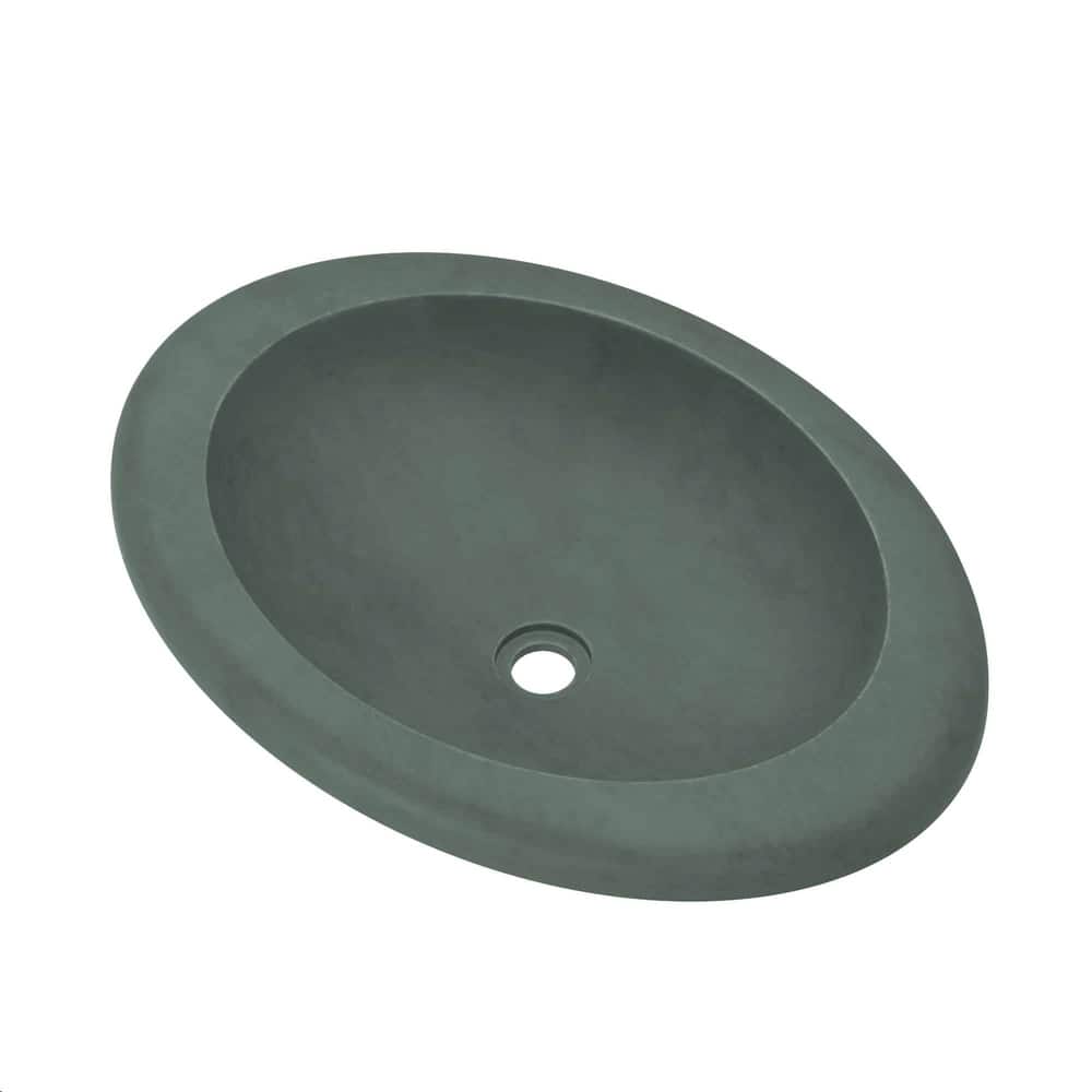Cuyama NativeStone and Concrete Drop-in Bathroom Sink - 21" x 15" x 5"