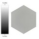 preview thumbnail 3 of 11, Merola Tile Textile Hex Silver 8.63" x 9.86" Porcelain Floor and Wall Tile