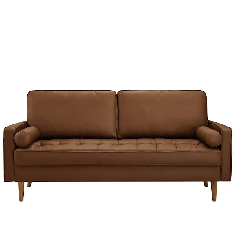 Valour Upholstered Faux Leather Sofa