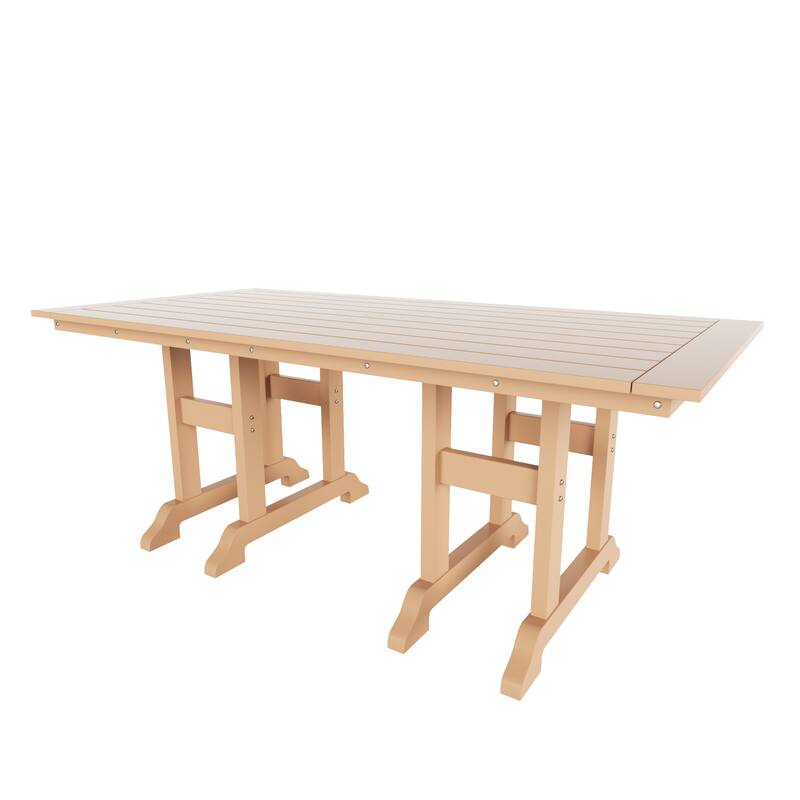 Laguna Hdpe All Weather Outdoor Patio 71" Rectangular Dining Table - Teak