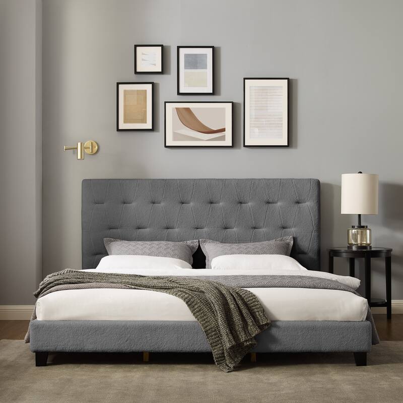 Corvus Somme Tufted Upholstered Platform Bed