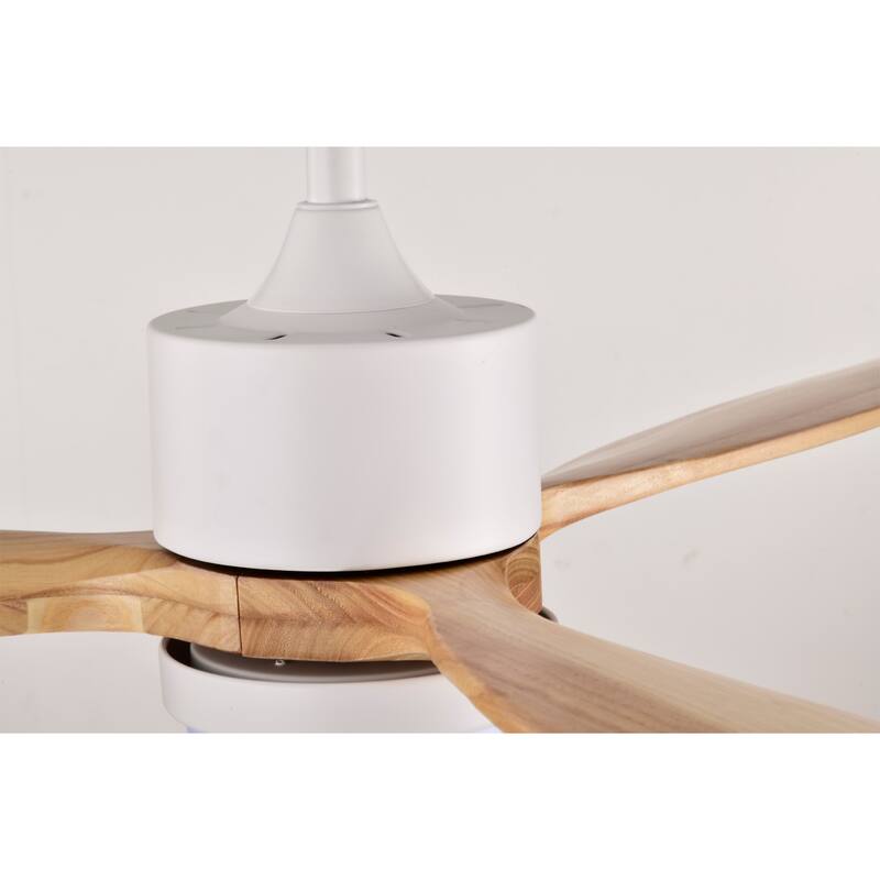 Yerma 52-inch Solid Wood and Metal Lighted Ceiling Fan with LED Lighting