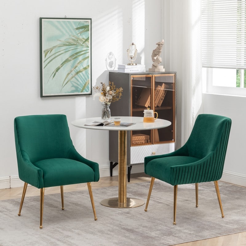 Green velvet new arrivals vanity chair