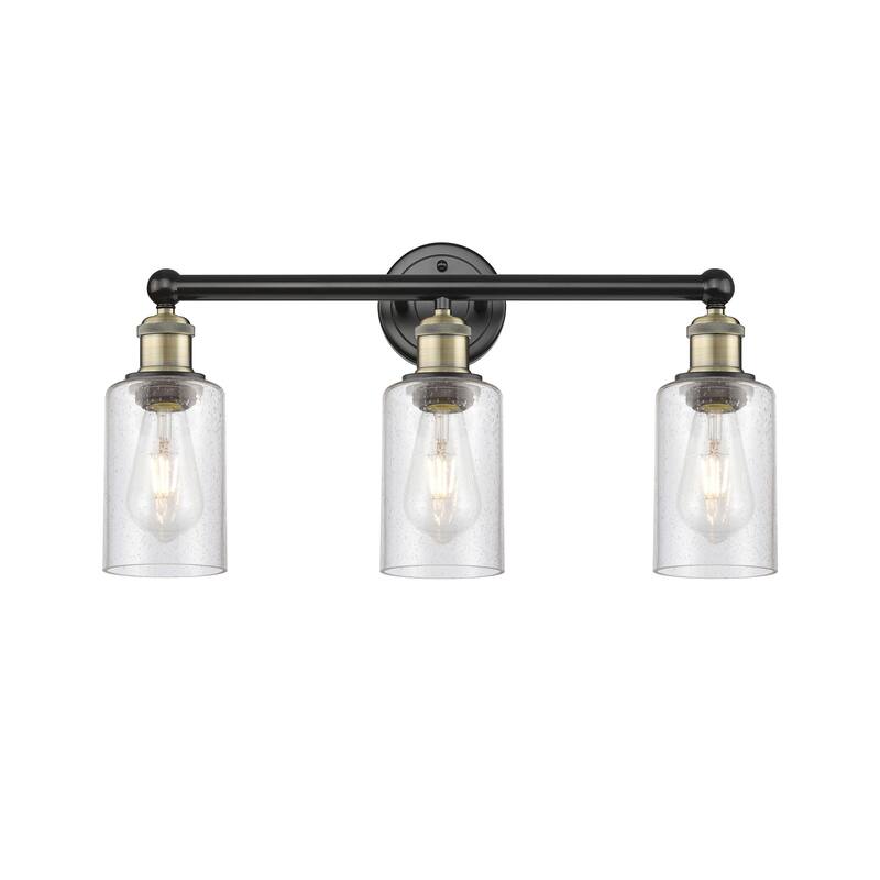 Innovations Lighting Clymer - 3 Light 22" Bath Vanity Light - Black Antique Brass/Seedy