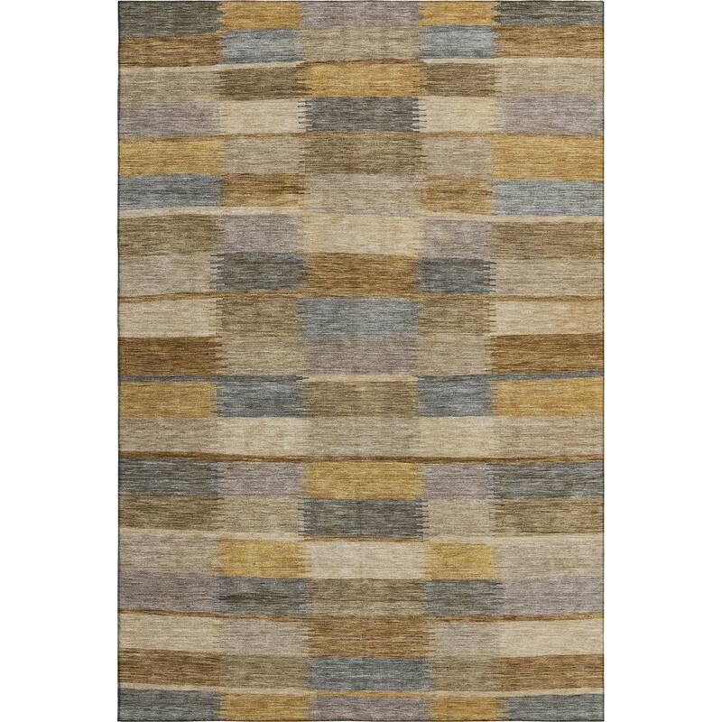 Premium Washable Super Soft Geo Stripe Mayfield Rug