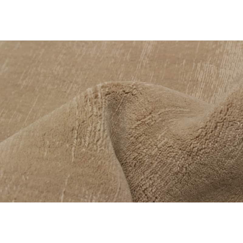 ECARPETGALLERY Hand Loomed Kashkuli Gabbeh Khaki Wool Rug - 6'6 x 9'11