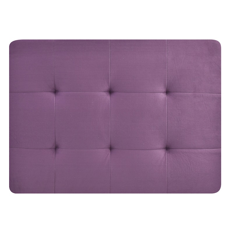 Microsuede Tufted Ottoman