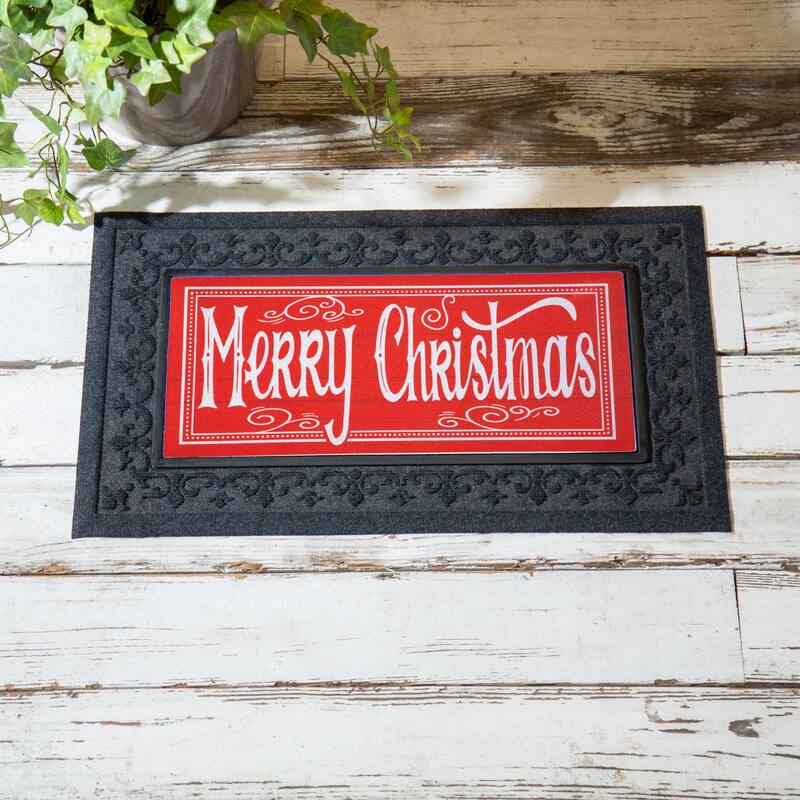Quaint Merry Christmas Sassafras Switch Mat - 10.24''W x 0.10''H x 22.24