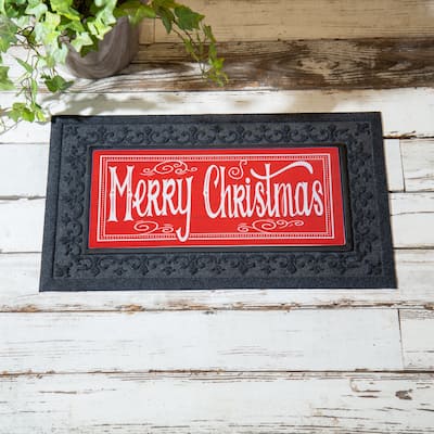 Quaint Merry Christmas Sassafras Switch Mat - 10.24''W x 0.10''H x 22.24