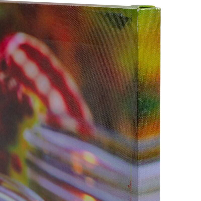 LED Lighted Fall Candle and Berries Canvas Wall Art 23.5" x 15.75"