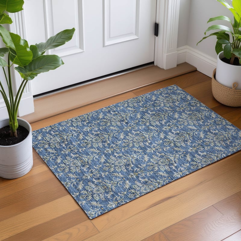 Machine Washable Indoor/ Outdoor Traditional Marrakesh Chantille Rug