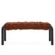 preview thumbnail 7 of 7, Christopher Knight Home - Teddy Braided Upholstered Bench with Black Metal Legs End-of-Bed Seating