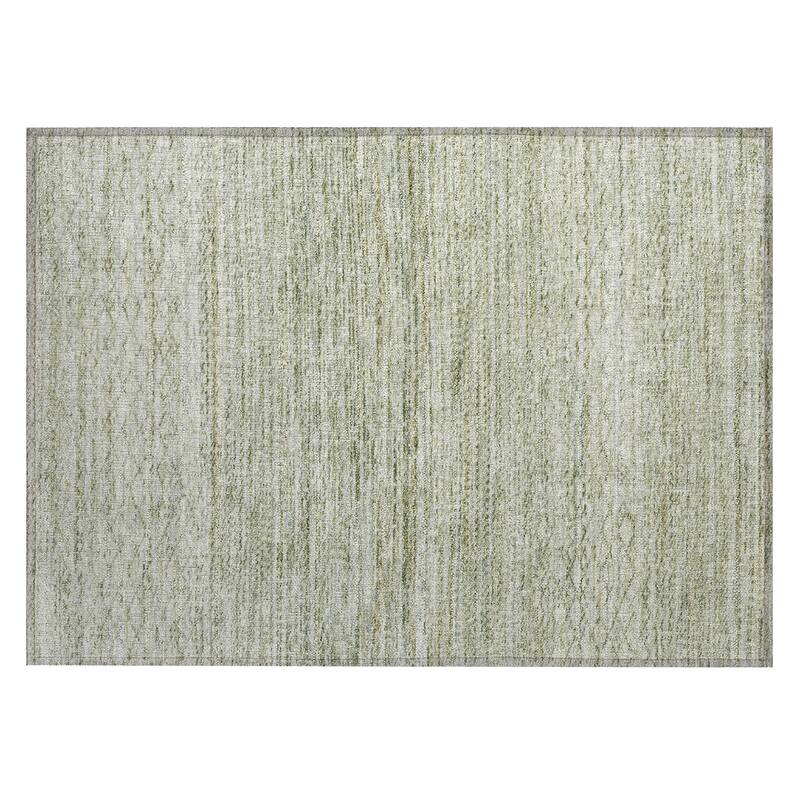Machine Washable Indoor/Outdoor Modern Trellis Chantille Rug