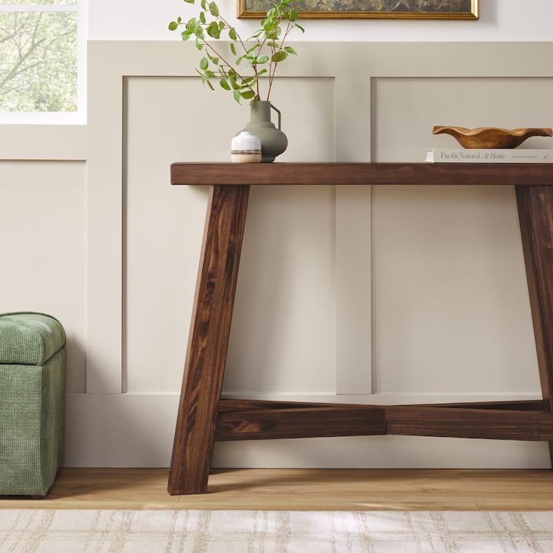 Middlebrook Modern Farmhouse Solid Wood Rectangle Entry Table