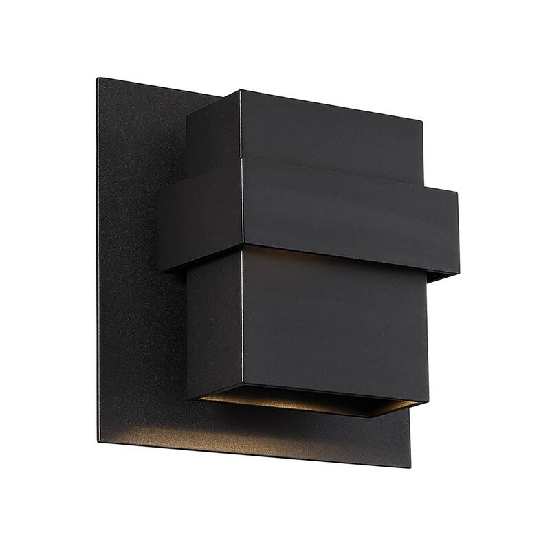Pandora 7in LED Indoor or Outdoor Wall Light 3000K - Black - 9-inch