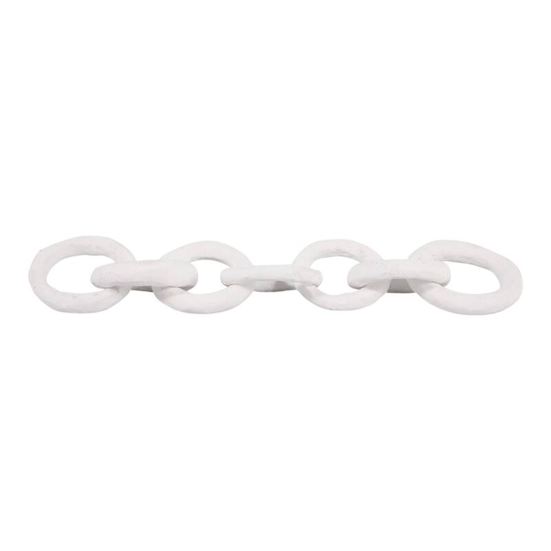 Metal Object Linked Rings Sculpture Interlocking Circular Chain Design