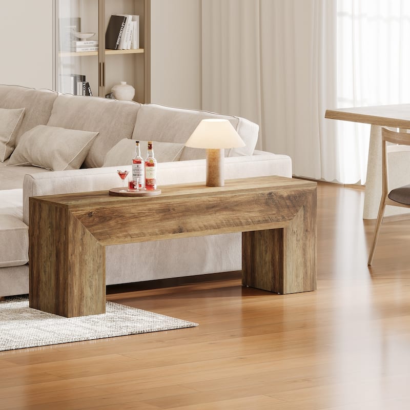 47 Inches Wooden Dining Bench for Living Dining Room Kitchen