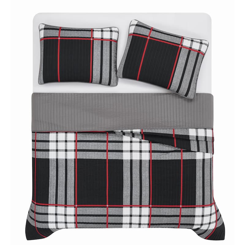 Truly Soft Danbury Plaid Quilt Set