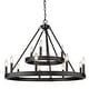 preview thumbnail 1 of 3, Alastair 2 Tier - 12 Light Chandelier - 35x24.5" 35x24.5" - Black