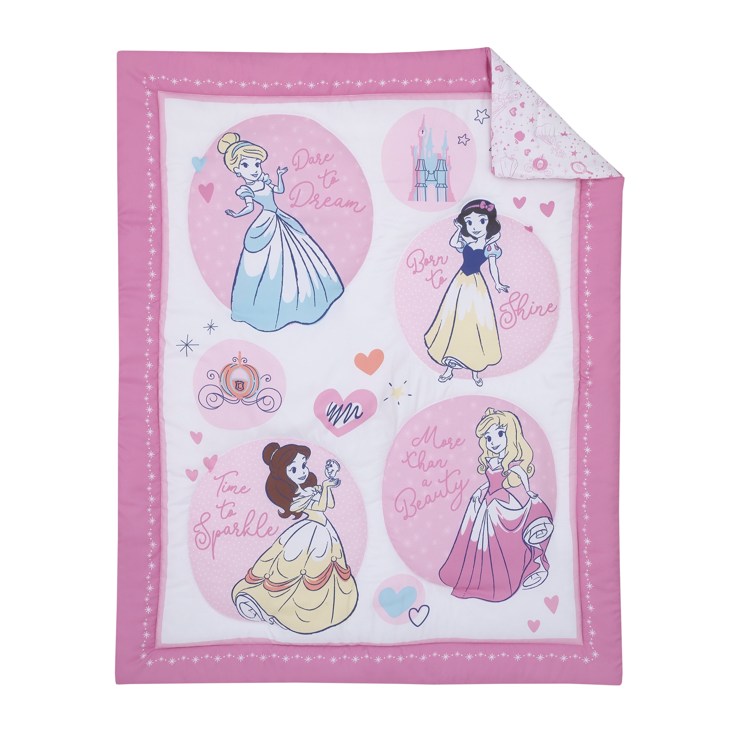 Disney Princess Dare to Dream 3 Piece Nursery Mini Crib Bedding Set Bed Bath Beyond 40447287