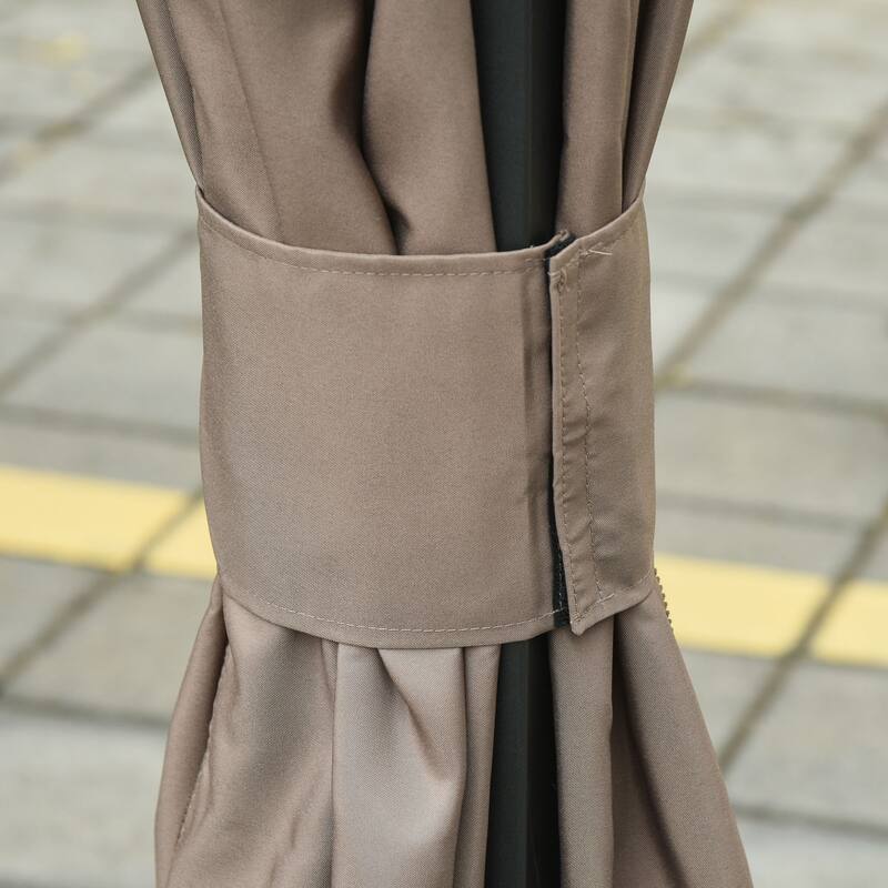 Outsunny 9.84' x 11.8' Gazebo Sidewall Set with Hooks/C-Rings