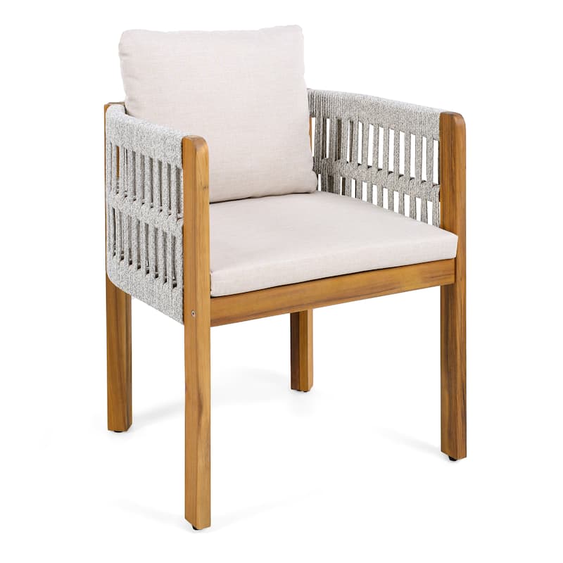 Christopher Knight Home - Isolde Acacia Wood Outdoor Dining Chair（Set of 2）