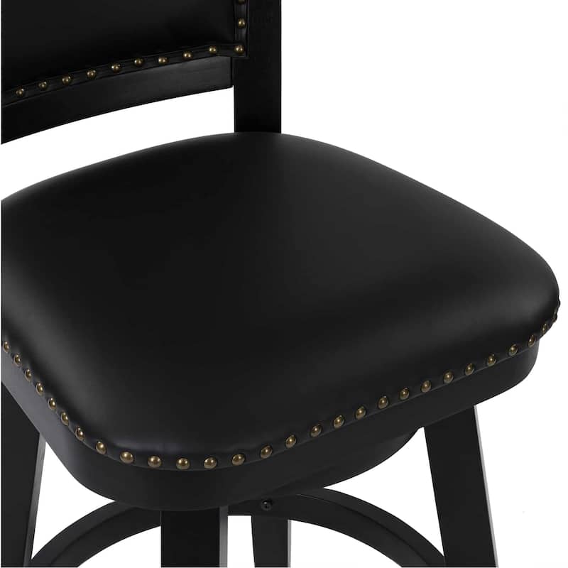 Broodmoor Brown Swivel Wood Stool