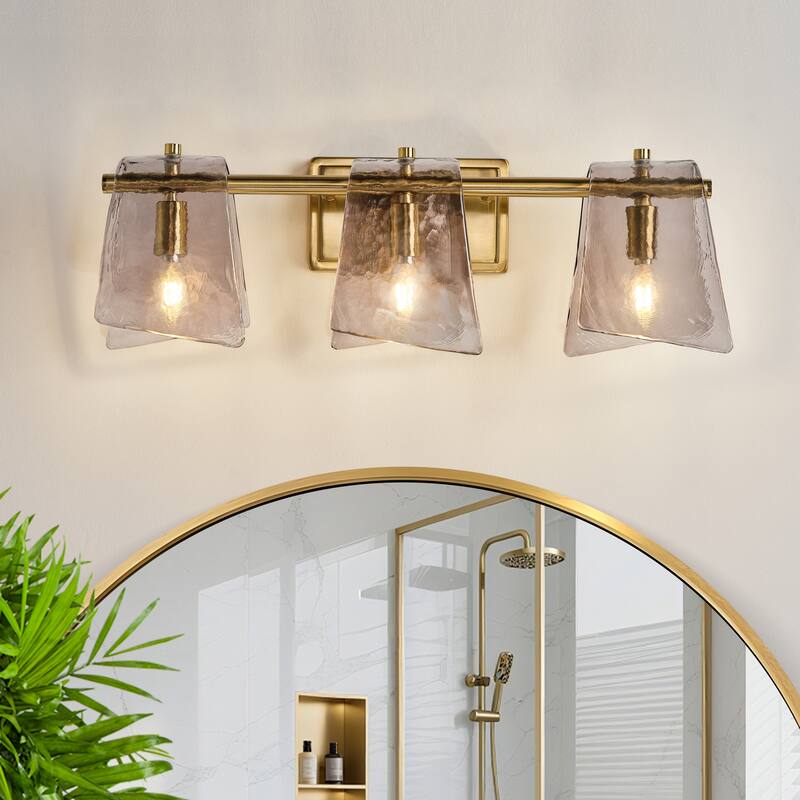 Starsky 3 - Light Modern Dimmable Gray Glass Bathroom Vanity Light