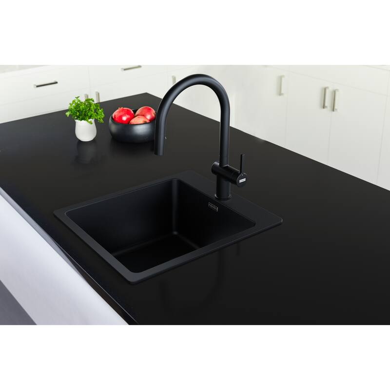 Franke MAG61015 Maris 17-5/16" Undermount Single Basin Granite Bar