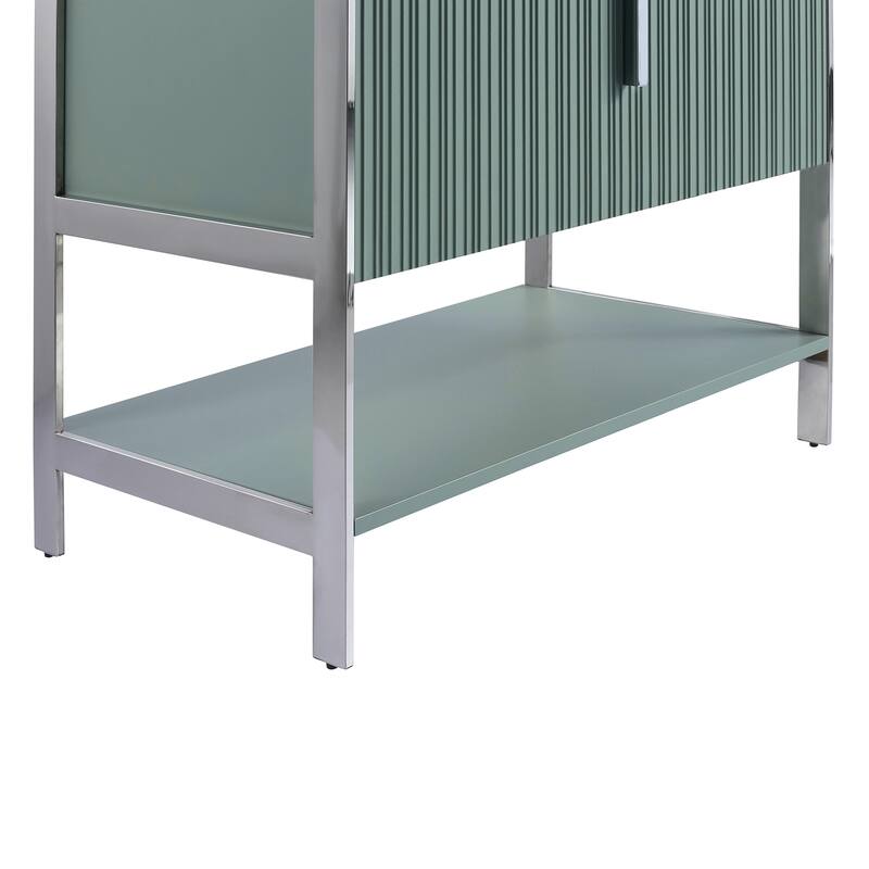 Fine Fixtures Serenity Modern Bathroom Vanity with White Carrara Stone Top